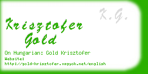 krisztofer gold business card